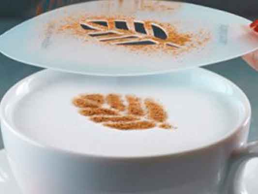 Aerolatte Cappuccino Stencil Set, For Latte Coffee Art, Set of 6 Stencils